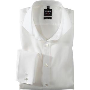 OLYMP - Level 5 - Overhemd - Lichtbeige - Strijkvriendelijk - Boordmaat: 40