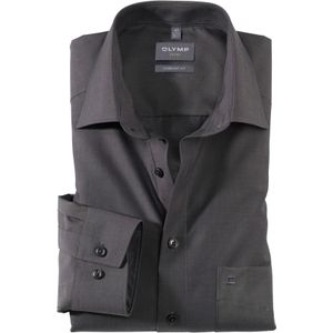 OLYMP - Luxor - Overhemd - Antraciet - 100% Katoen - Lange Mouwen