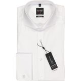 OLYMP - Level 5 - Overhemd - Wit - Dubbele Manchet - Strijkvriendelijk