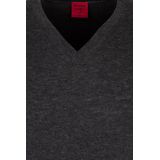 OLYMP Casual - Pullover - Antraciet - Merinozijde - V-hals