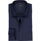 OLYMP - Luxor - Overhemd - Nachtblauw - Fil a Fil - Strijkvrij