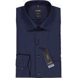 OLYMP - Luxor - Overhemd - Nachtblauw - Fil a Fil - Strijkvrij