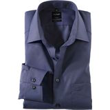 OLYMP - Luxor - Overhemd - Nachtblauw - Fil a Fil - Strijkvrij