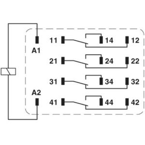 Phoenix Contact - REL-IR4 - Voedingsrelais - 24V AC - 4-polige Wisselcontact