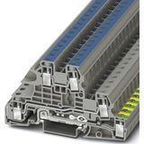 Phoenix Contact - UTI 6-PE/L/N 3076041 - Installatiebeveiligingsgeleider Aansluitblok - Grijs - 400 V - 38 A