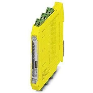 PHOENIX CONTACT PSR-MC72-2NO-1DO-24DC-SP veiligheidsrelais voor noodstop, beschermdeuren, lichtrooster, 2 vrijgavedraden, 24 V DC, insteekbare push-in-klem, 12,5 mm lengte, 116,6 mm breedte