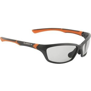 SWISSEYE Drift Sportbril (100% UVA-, UVB- en UVC-bescherming, verstelbare neuszone en rubberen beugeluiteinden, splintervrij materiaal TR90, incl. etui en wisselschijf), mat/oranje