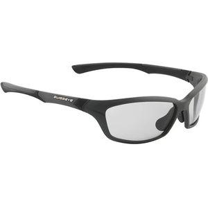 SWISSEYE Drift Sportbril (100% UVA-, UVB- en UVC-bescherming, verstelbare neus en rubberen beugeluiteinden, splintervrij materiaal TR90, incl. etui & wisselschijf), antraciet mat/zwart