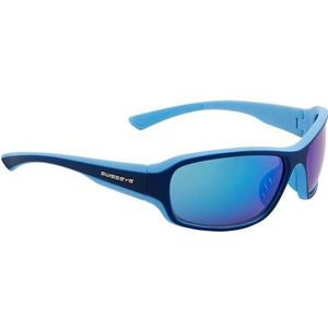 Swisseye Freeride sportbril (100% UVA-, UVB- en UVC-bescherming, neusgedeelte en beugeluiteinden met rubber, splintervrij materiaal TR90, incl. microvezelzak), lichtblauw mat