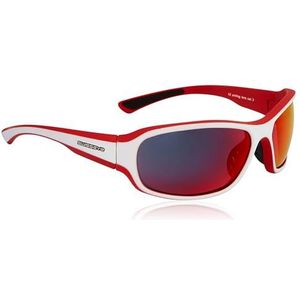 Swisseye Freeride Sportbril (100% UVA-, UVB- en UVC-bescherming, rubberen neus en pootuiteinden, splintervrij TR90-materiaal, met microvezelzak), mat rood