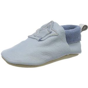 Sterntaler Babykruipschoen voor jongens, leer, platte pantoffels, blauw, 21/22 EU