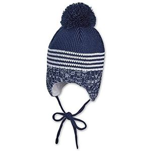 Sterntaler Gebreide muts Cappellopello gebreide muts, blauw (Marine 300), eenheidsmaat voor kinderen, Blauw (Marine 300), one size