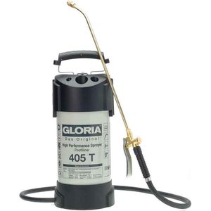 Gloria 405Tprofi Drukspuit, Krachtig Spuitapparaat Van Staal, 5 Liter, Oliebestendig, Grijs