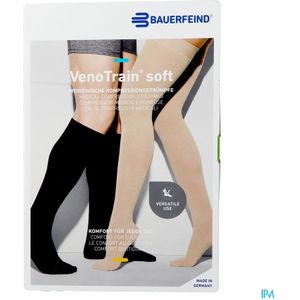 VenoTrain - Compressiekous - Zwart - Huidvriendelijk - Antispataderwerking