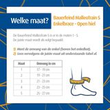 Bauerfeind MalleoTrain S Open Heel Enkelbrace - 3 - Links - Grijs
