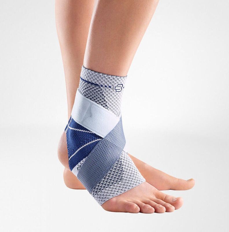 Bauerfeind MalleoTrain S Open Heel Enkelbrace - 4 - Links - Grijs