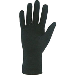 Areco Heren zijden handschoen/zijden onderhandschoenen handschoenen, zwart, maat 10