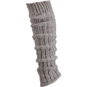 Beenwarmers - wolmix met alpaka - taupe - one size