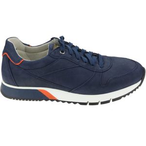 Gabor, Schoenen, Heren, Blauw, 41 EU, Leer, Luxe Nubuck Leren Sneaker met EVA-zool