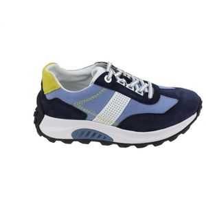 Gabor, Schoenen, Dames, Veelkleurig, 37 EU, Suède, Blauw Mix Walking Sneaker