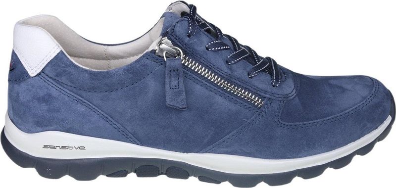 Gabor rollingsoft sensitive 86.968.26 - dames rollende wandelsneaker - blauw - maat 37 (EU) 4 (UK)