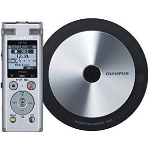 Olympus DM-720 dicteerapparaat Meeting- en opnamekit (kleine editie, 4 GB geheugen, USB Direct, incl. Ni-MH accu)
