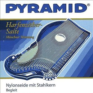 Pyramide citer snaren nylon zijde met stalen kern. Harp/lucht resonantie citer C 4. 612.104