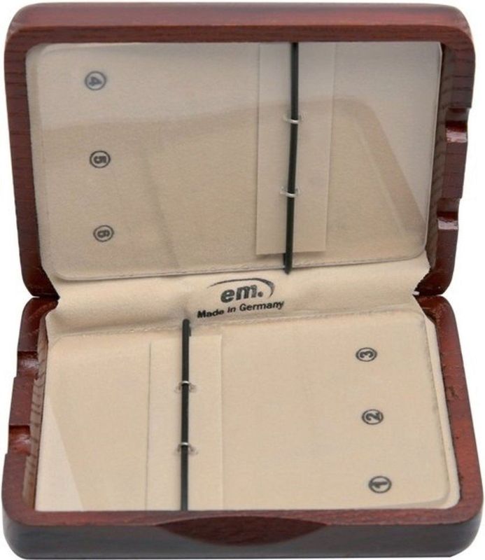 Gewa 751015 hoes voor altsaxofoon 6 rietjes, bruin/rood gelakt