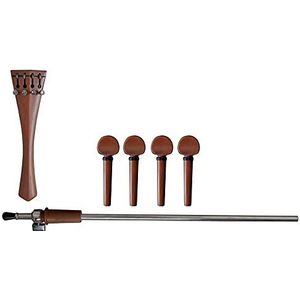 GEWA Cellogarnitur Vervangende accessoireset voor staartstukken, cello met buxuspeer, 4 wervelingen, buxus 4/4