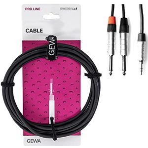 Gewa Y-kabel 3,5 mm stereo jack plug 2 x 6,3 mm mono jack plug 1,5 m