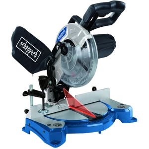 Scheppach Afkortzaag HM80L met laser | maaihoogte 60mm | snijbreedte 120mm | 1500W | zaagblad Ø 210mm / 24Z | aan beide zijden draaibare zaagkop | verstekzaag | met werkstuksteun en spanner