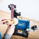 Scheppach BTS700 Bandschuurmachine, schijfschuurmachine, 250 W, bandlengte 762 mm, breedte 25,4 mm, schuurschijf Ø 125 mm, 90 °-45 graden verstelbare tafel, snelheid 816 m/min