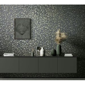 Jackie Behang met klassieke ornamenten-bladeren print - 6829-30 | 4046701823858 | Behang