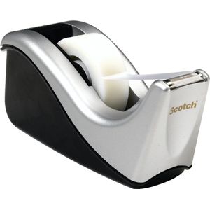 3M Scotch plakbandhouder | C60 | zwart / zilver