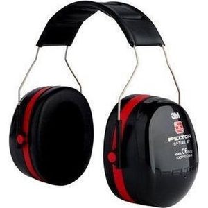 Oorkappen 3M Peltor Optime III H540A - Met Hoofdband - Zwart / Rood
