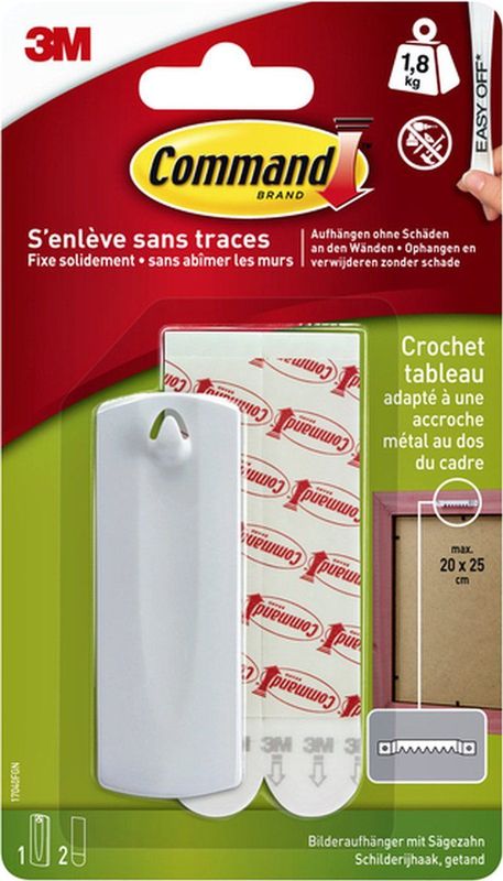 Haak command knststf incl bevestigingsstrip | 12 stuks