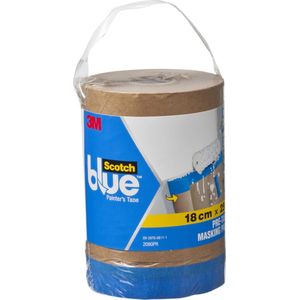 ScotchBlue Afdekfolie met schildertape, schilderstapje in de afroller 2090PR 0,18 x 25 m bruin