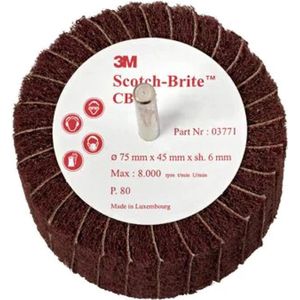 3M™ Scotch-Brite™ combi lamellenborstel op stift  - Ø100x45mm - P80 - CB-ZS - 03775