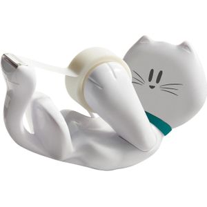 3M Scotch Handabroller Cat, in Katzenform, bestückt inkl. 1 Rolle Scotch Magic Klebeband 19 mm x 8,9 m - 1 Stück (Cat-810)
