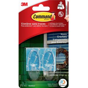 Command™ Clear  Medium Oval Hook Outdoor, 17091AW
