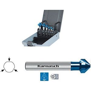 KARNASCH 201647 Countersink T.C. Blue Set bevat Ø 6,3, 8,3, 10,4, 12,4, 16,5, 20,5 mm