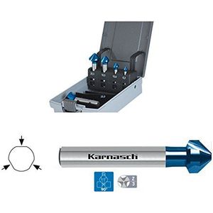 KARNASCH 201648 Countersink T.C. Blue Set bevat Ø 6,3, 10,4, 16,5, 20,5, 25 mm