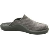 Romika Mokasso 220 Pantoffels voor heren, echt leer, comfortabele corduroy slippers van badstof, zwart 100, 41 EU Breed