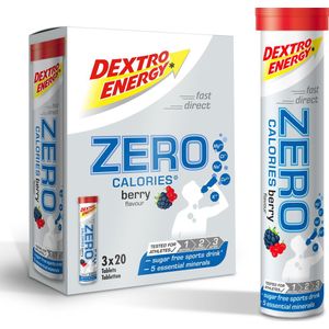 Dextro Energy - Zero Calories - Elektrolyten Sportdrank - Berry - 3 x 20 tabletten (30 Liter)