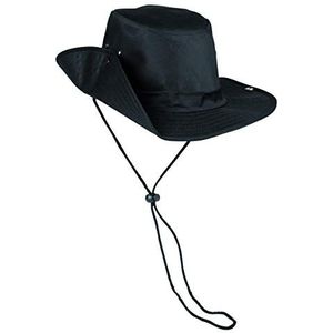 Mil-Tec Bush-hoed hoed met drukknop maat XL zwart, zwart.