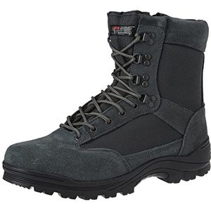 Laarzen - Zwart - Leer en 1200D Cordura - Met Antislip Buitensole