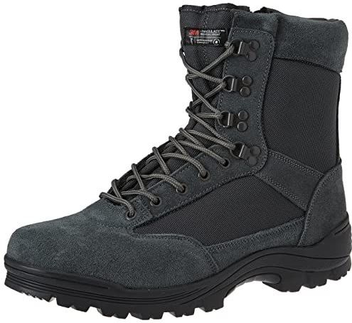 Laarzen - Zwart - Leer en 1200D Cordura - Met Antislip Buitensole