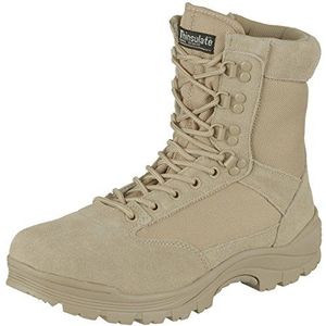 Mil-Tec Heren Tactical Boot M.YKK laarzen met rits, kaki, 41 EU