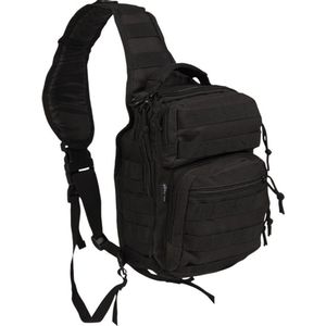 BLACK ONE STRAP ASSAULT PACK SMALL BACKPACK SLINGBAG