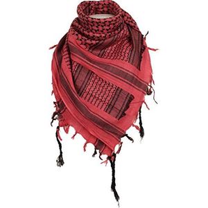 Mil-Tec Shemagh Unisex halsdoek, rood/zwart, 110 x 110 cm